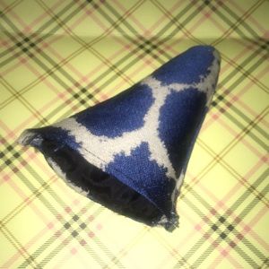 Blue sludge makeup bag